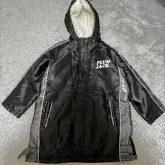 PLUM JACK フード付きコート ブラック/グレー子供用サッカーベンチコート