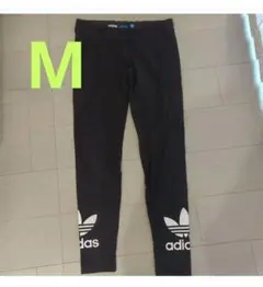 adidasレギンス ブラック M 足首ロゴ