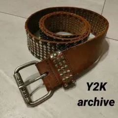 Y2K archive FLASH REPORT メタルスタッズ 牛革 ベルト 2026年最新】FLASH REPORT メンズ ベルトの人気アイテム - メルカリ