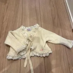 MIKI HOUSE フリルカーディガン 80サイズ アイボリー