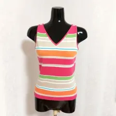 ギャップ☆GAP☆マルチカラー☆ボーダー☆タンクトップ☆綿☆アンサンブル☆