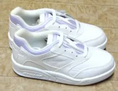 【未使用訳あり】DUNLOP ホワイト/パープル スニーカー　WING 23cm