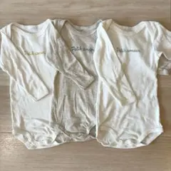 プチバトー　長袖ボディ　12m 3枚セット