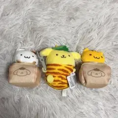 ポムポムプリン おにはそと！マスコット 3個セット ぬいぐるみ　ストラップ