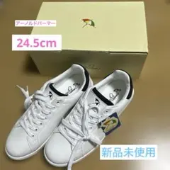 【新品未使用】アーノルドパーマーホワイト／ネイビー　スニーカー24.5cm