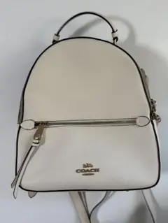極美品COACH リュック ペブルドレザー アイボリー手提げバックターン 