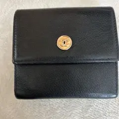 CHANEL ココボタン キャビアスキンコンパクト Wホック3つ折り財布