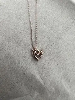 【売切り値下げ】ヴァンドーム青山　k10 オープンハートダイヤモンド　ネックレス