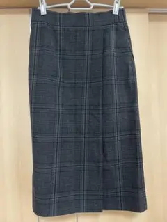UNIQLO グレー系チェック柄タイトスカート