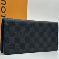 ルイヴィトン ブラザ タイガ ブラック ブルー ブラック 長財布 メンズ 