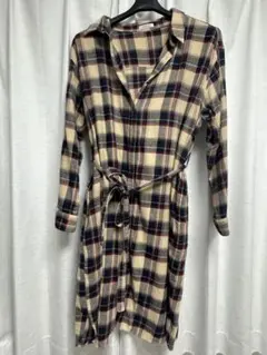 Honeys(ハニーズ)CINEMA CLUBチェック柄長袖シャツワンピース