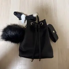 darich新品 ダーリッチ DDロゴファーボストンバッグ BLKブラック 黒