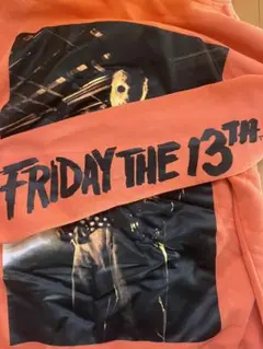 FRIDAY THE 13TH （13日の金曜日）パーカー オレンジ 裏起毛のサムネイル