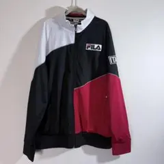 FILA フィラ トラックジャケット ジャージ 切替 マルチカラー ロゴ 刺繍