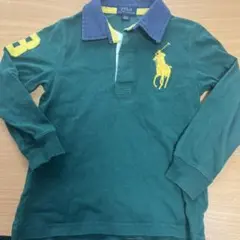 POLO RALPH LAUREN 緑色 長袖ポロシャツ 4/AT