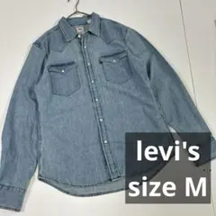 levi's リーバイス　デニムシャツ　ウエスタンシャツ　古着　M フェード