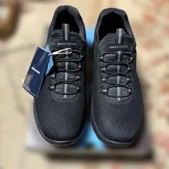 SKECHERS スリッポン スニーカー ブラック