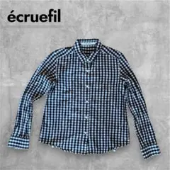 écruefil エクリュフィル　黒のチェックシャツのサムネイル