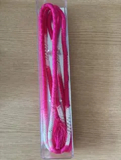 ピンクと白の帯締め 房付き