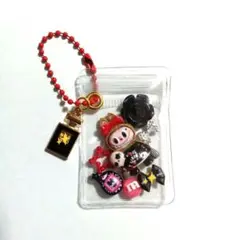 ガチャ詰めポーチ キャンディバッグ キーホルダー ブラック レッド