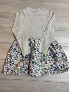 PETIT BATEAU プチバトー 長袖カットソー 花柄ワンピース