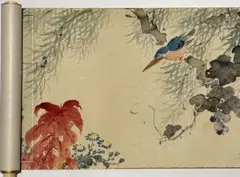 小原古邨 6羽の鵞鳥 渡邊庄三郎 小原祥邨 真作 浮世絵 木版画 新版画