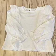 【ZARA】ザラキッズ 長袖 白 フリル カットソー サイズ116 120cm