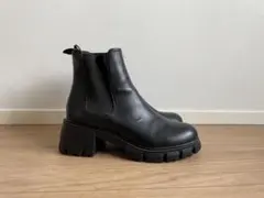 サイドゴアブーツ ブラック 厚底