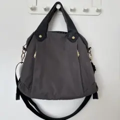 SALON de RUBANグレー ナイロン ショルダーバッグ　未使用