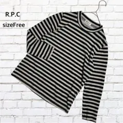 R.P.C 長袖カットソー ボーダー柄 総柄 日本製