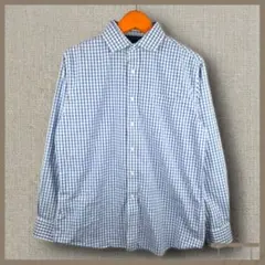 【TOMMY HILFIGER】長袖シャツ L チェック ブルー 【C69】