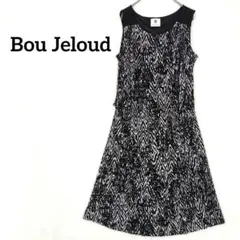 ブージュルード ノースリーブワンピース ブラック/ホワイト フリーサイズ