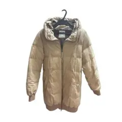 BEAMS HEART フード付きダウンジャケット ベージュ