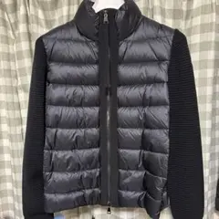 Moncler ダウンジャケット ブラック　袖ニット　Lサイズ　未使用品