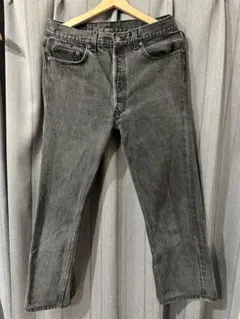 90s USA製 Levi's 501 ブラックデニム 後染め W33
