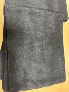 紺色の渦巻き模様 1つ紋付色無地着物