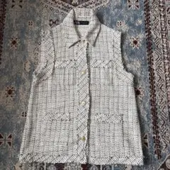 ZARA ツイード風ノースリーブベスト