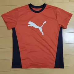 PUMA オレンジ ネイビー Tシャツ 160cm
