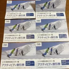 日本駐車場開発　スキー場リフト割引券　6枚セット