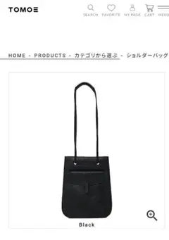 TOMOE レザーショルダーバッグ　ブラックのサムネイル