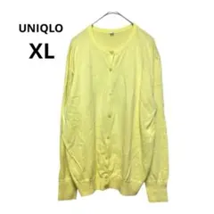 UNIQLO コットンカーディガン XL イエロー 春色 羽織り　大きいサイズ