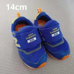 new balance 620 キッズシューズ 青　スリッポン　14cm