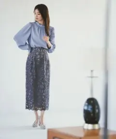 PROPORTION BODY DRESSING タイトケミカルレーススカート