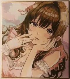 手描きイラストアナログイラスト　オリジナルイラスト一点物　コピック　色紙イラスト