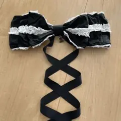 Dolly Ribbonヘッドドレス　黒✖️白のサムネイル