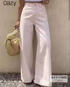 SHEIN DAZY ベビーピンク デニムパンツ　新品のサムネイル