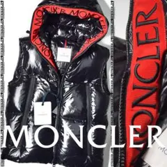 【大人気】MONCLER AGNEAUX ブラック レッド 0 ギフト包装