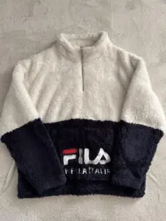 FILA ボアジャケット XL ホワイト/ネイビー