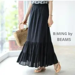 B:MING by BEAMS ティアード ロングスカート Mサイズ ブラック