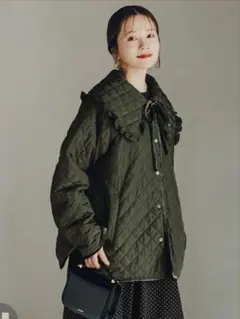 襟付きキルティングジャケット